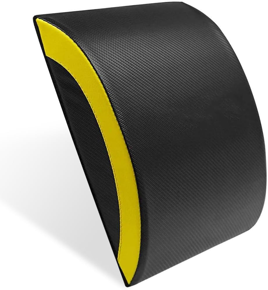 Ab Exercise Mat &ndash; Portable Padded Fitness Mat for Abdominal and Core Training, Sit-Ups, Push-Ups, Full Range of Motion with Curved Back Support, Black image number 5