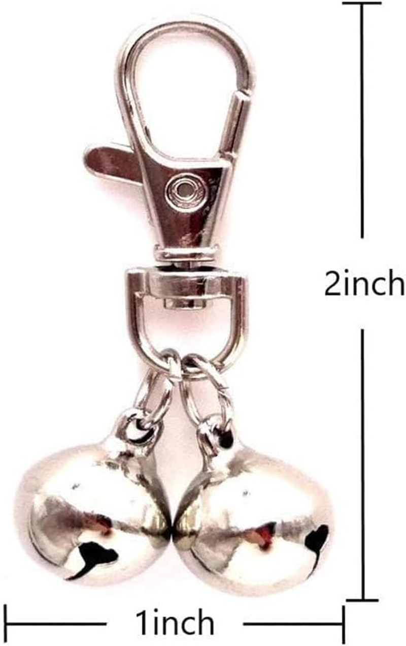4 Pcs Pet Bells 304 Stainless Steel Dog Bells Gold and Silver Bell Training Charm Pendants Jewelry for Pet Dog Cat Necklace Collar image number 6
