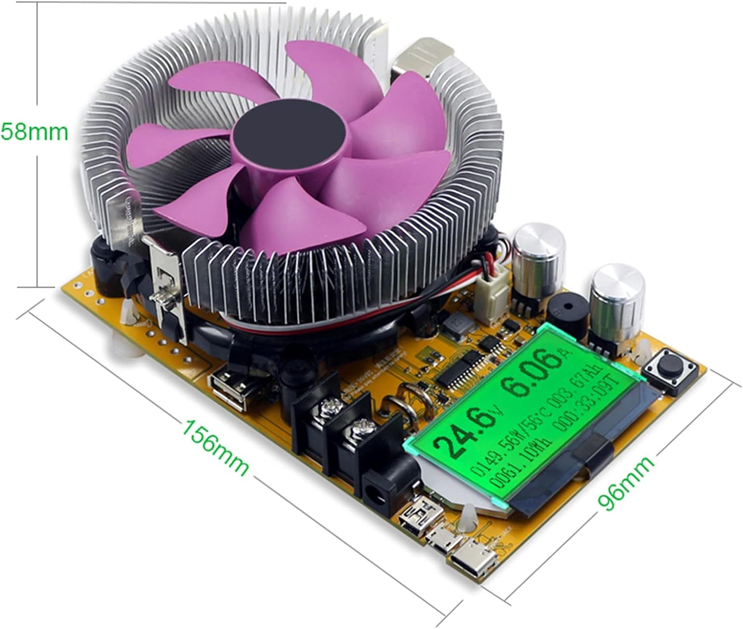 Electronic Load Tester 150W 20A Resistor Adjustable Constant Current Battery Capacity Tester Power Tester image number 4