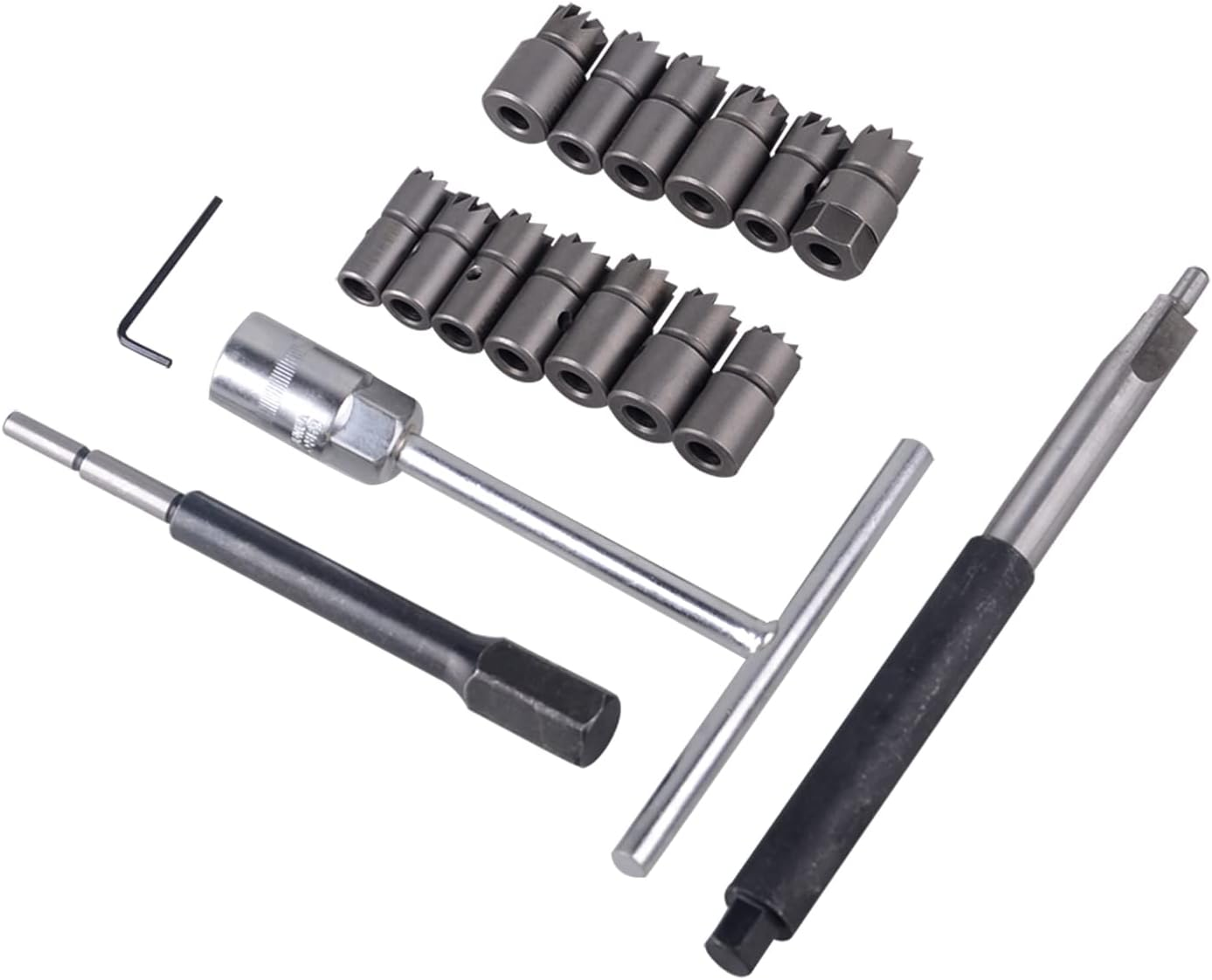 DAYUAN 17-Piece Diesel Injector Sealing Seat Tool Cutter Set Injectors Sealing Surfaces image number 1