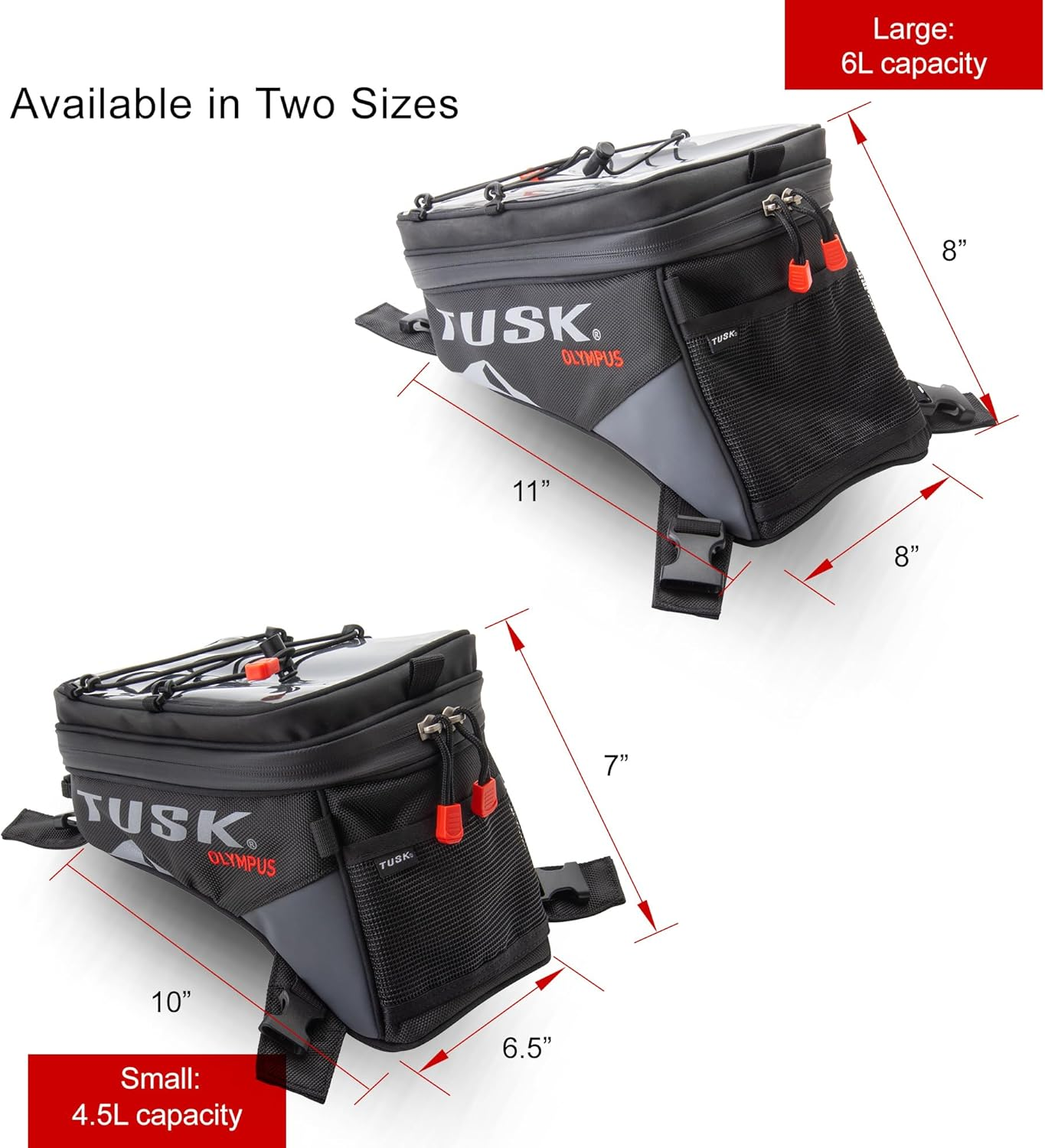 Tusk Olympus Tank Bag Small Black/Tan image number 1