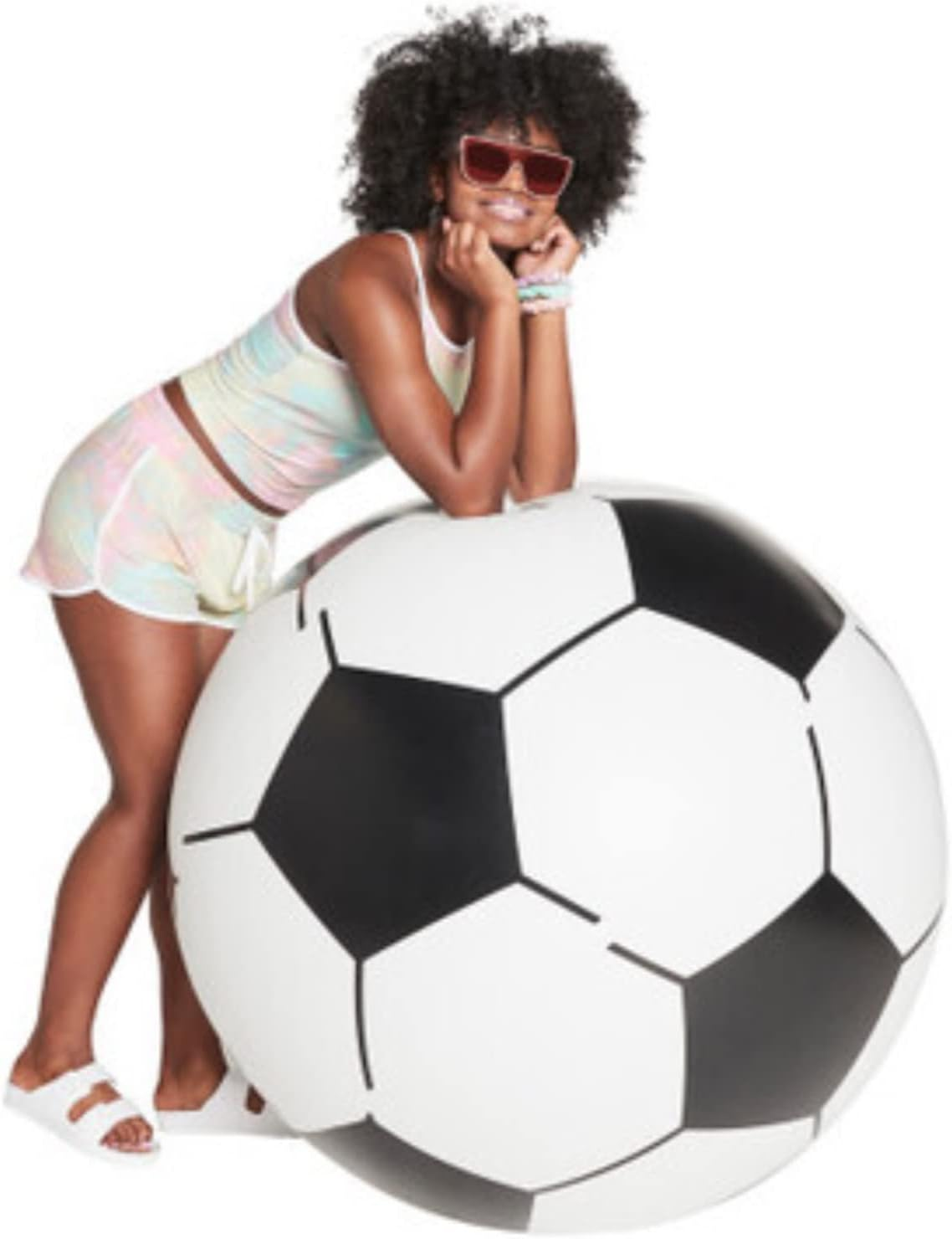 High Five - Jumbo Giant Inflatable Soccer Ball - Outside, Pool or Beach Play - 31 Inch Diameter - Packaging May Vary image number 2