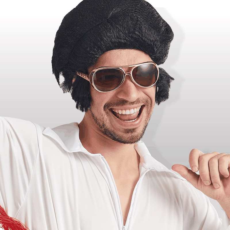 Spooktacular Creations Gold Sunglasses Disco Glasses, 50&rsquo;S 60&rsquo;S 70'S Glasses for Halloween Party Costume Rockstar Accessories, Gold Celebrity Sunglasses for Women and Men image number 1