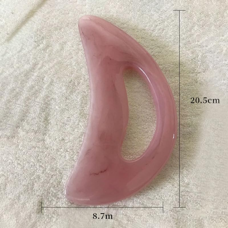 Resin Guasha Board with Handle - Wider Muscle Scraping Massage Tool for Lymphatic Drainage, Body Shaping, and Gua Sha Therapy