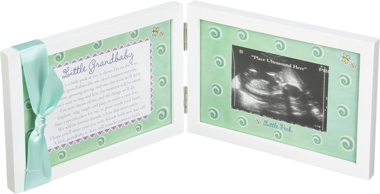 Little Grandbaby Ultrasound Picture Frame/Sonogram Frame, Pregnancy Announcement for Grandparents/New Baby Announcement/Baby Shower Keepsake