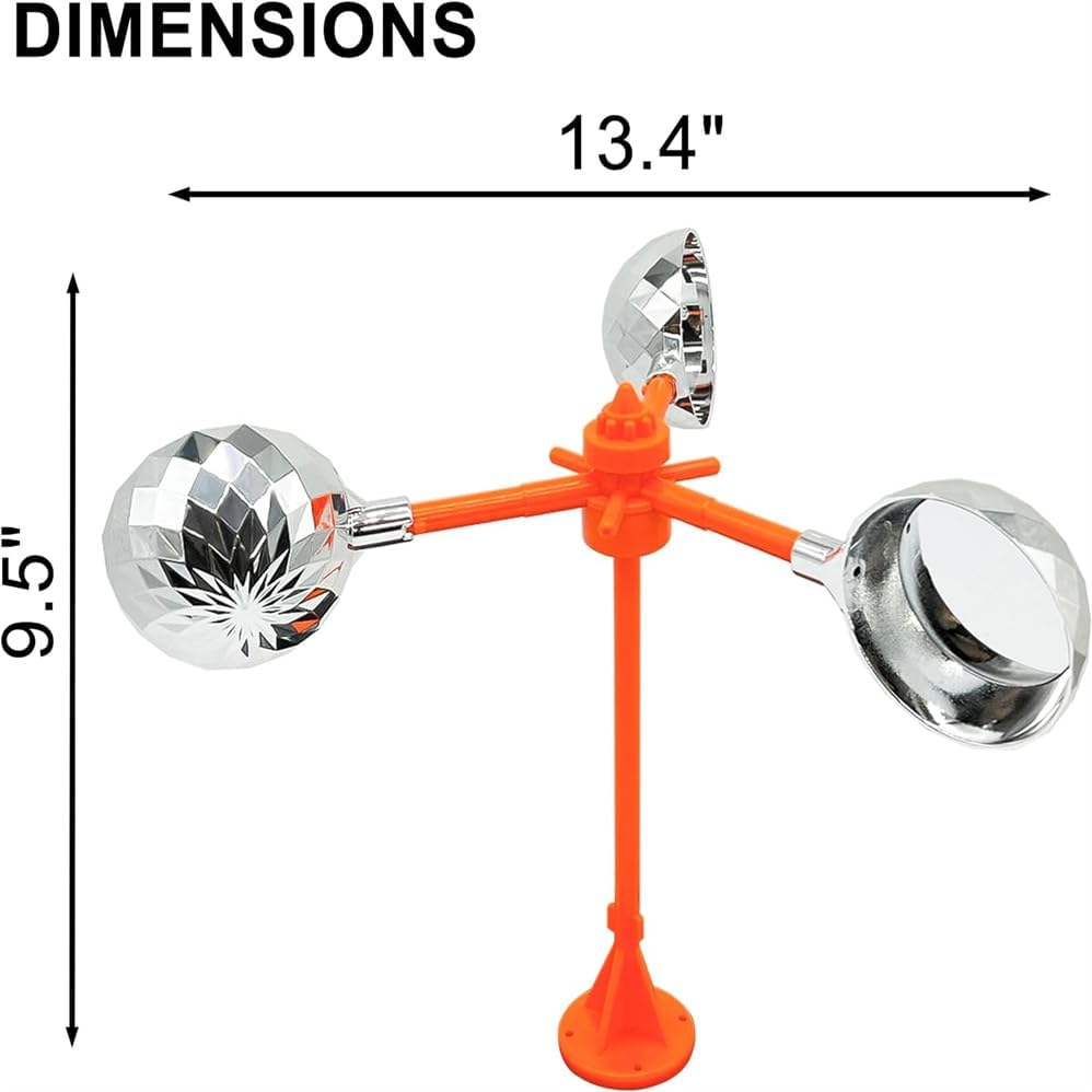 Windmill Bird Repeller - Durable Stainless Steel, 360&deg; Reflective Drive, Weatherproof for Garden, Farm & Patio,Birds Reflect Deterrent Visual Bird Scarer Deterrent Devices Outdoor image number 2
