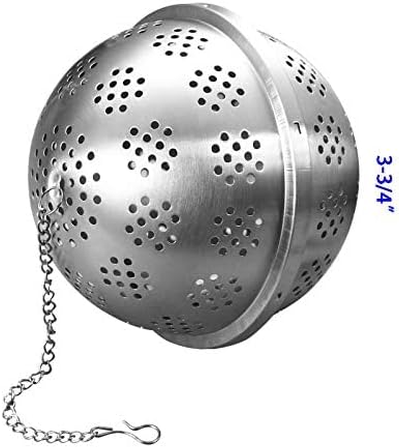 Spice Ball Extra Large for Cooking, Seasoning Ball, Spice Infuser, Tea Ball Filter, with Extended Chain Hook for Enhancing Soups, Stews, Cider, Wine, and Especially Brewing Large Quantities of Tea image number 1