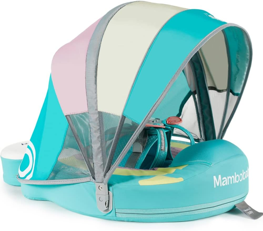Upgraded Baby Pool Float Newest Mambobaby Swim Float Non-Inflatable Baby Floats with Canopy for 3-24 Months Float for Infant Swim Ring image number 3