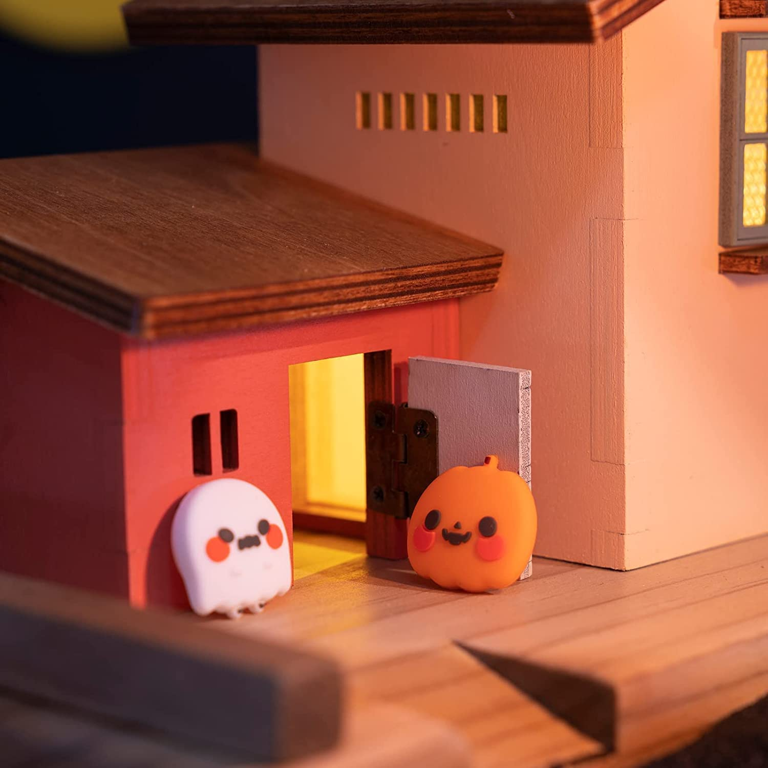 Geekshare Cute Silicone Game Console Thumb Grip Caps, Joystick Cover Compatible with Switch/Oled/Switch Lite,4Pcs - Pumpkin Ghost - Orange  White image number 3