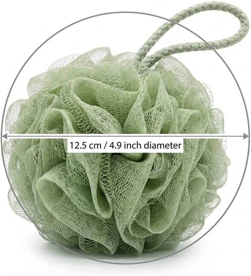 (Green) - SPHTOEO Bath Shower Sponge Loofahs Mesh Pouffe Shower Bath Ball Brush (Green) image number 5