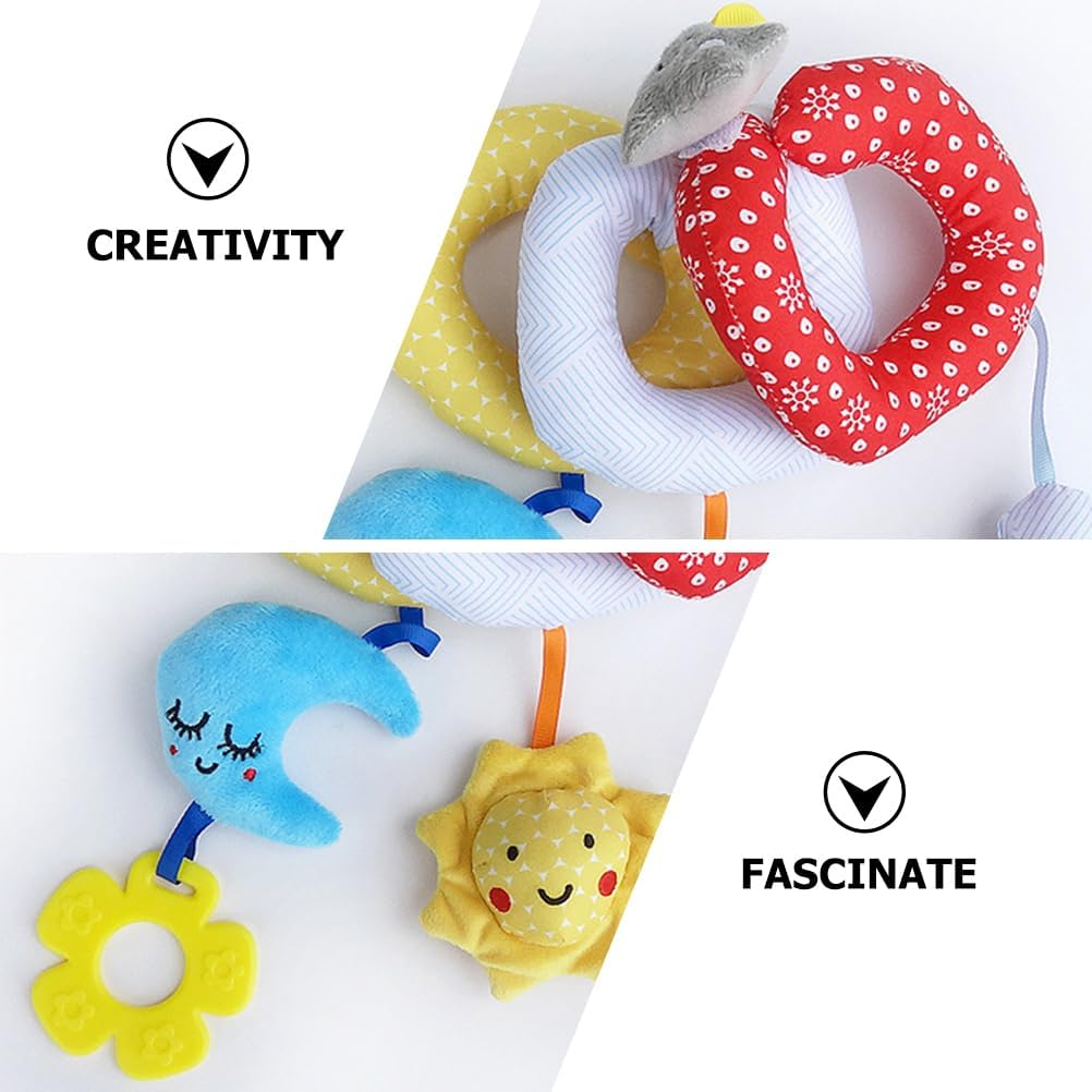 SAFIGLE Baby Shaking Toys Colorful Crib Hanging Toys for Infants Spiral Stroller and Car Seat Decoration Engaging Tummy Time Toys image number 5
