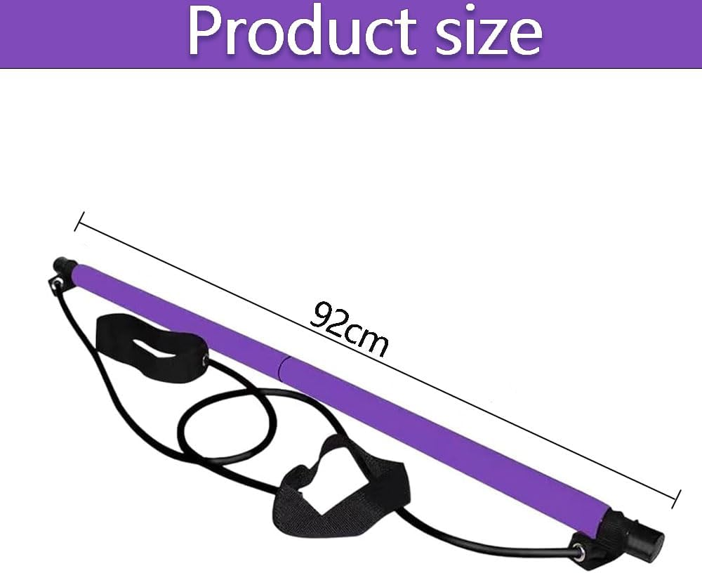 Portable Pilates Bar Kit with Resistance Bands &ndash; Full Body Toning Yoga Bar with Foot Loops, Multi-Function Home Gym Equipment for Strength Training, Stretching, Yoga & Fitness Workouts image number 1