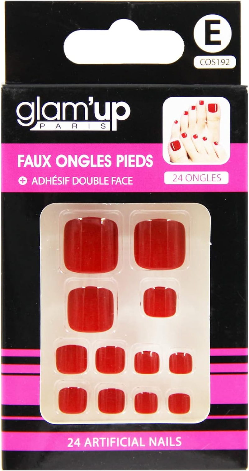 Glam'Up Paris No. 192 Square False Nails Red
