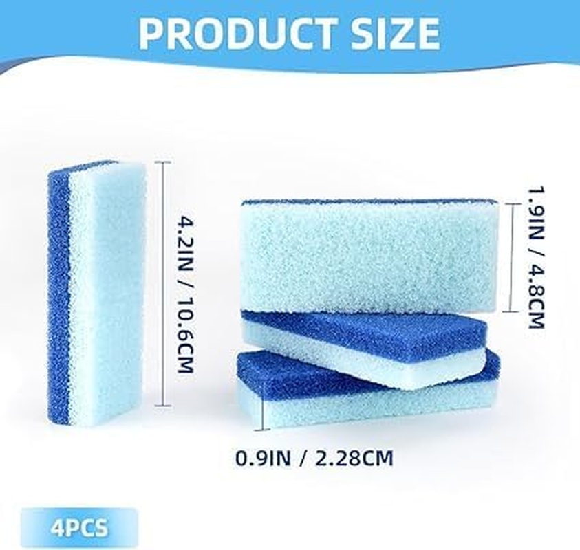 4 Pcs Foot Pumice Stone and Scrubber for Feet and Heels Callus and Dead Skins (Blue) image number 2