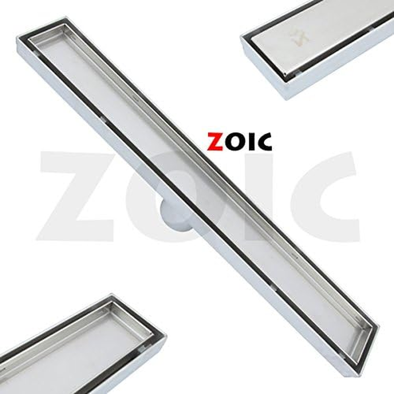 ZOIC Linear Stealth Tile Insert Floor Grate Bathroom Shower Waste Drain-304 Stainless Steel (1000MM) image number 3