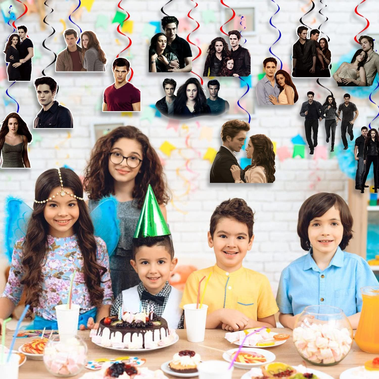 28 Pcs the Twilight Saga Party Decorations Hanging Swirls, the Twilight Saga Decorations Swirls Streams, for Kids Teens Fans Birthday Party Supplies image number 4