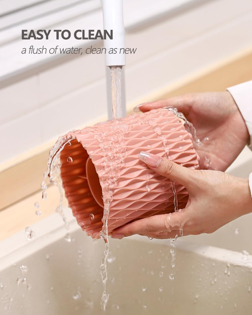 Rotating Pen Pencil Holder for Desk, 5 Slots Unique White Desk Pen Organizer Easthetic Desktop Supplies and Accessories for Women Girls, Pen Cup Pencil Caddy for Office Home Art Supply image number 6