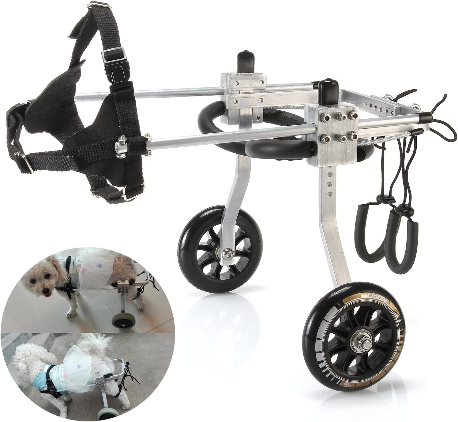 Dog Wheelchair for Back Legs to Make Handicapped Doggie/Puppy Walk Lightweight Aluminum Cart Pet/Dog Wheelchair for Handicapped Dog Walk S image number 5