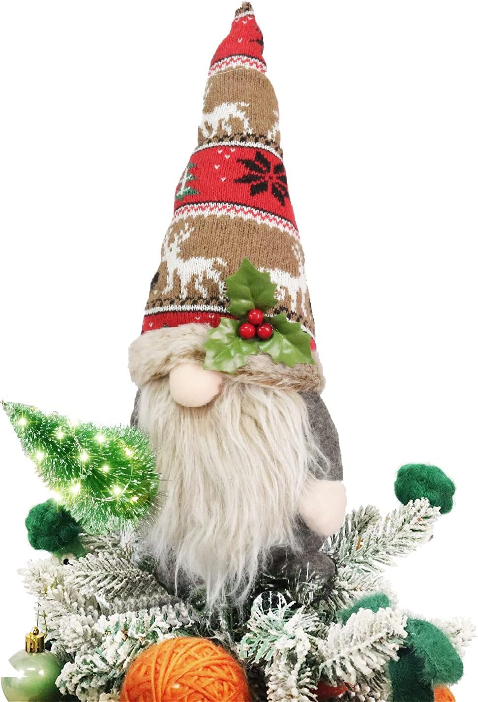 Christmas Tree Topper, Gnome Christmas Decoration, Star Tree Topper, Gnome Christmas Tree Topper, Hand Made Christmas Tree Decoration image number 3