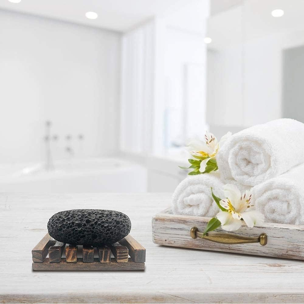 Pumice Stone for Foot, Natural Earth Lava Shower Pumice Stone Black, Exfoliating Rock for Feet, Pedicure Rocks, Stone for Skin Scrubber, Pedicure Exfoliator Tools Scrubber Health Foot Care image number 5