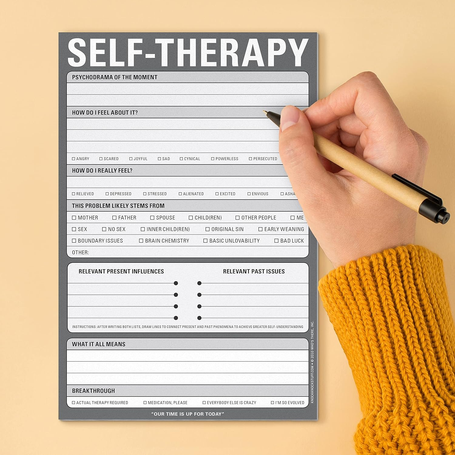Knock Knock Self-Therapy Note Pad image number 2
