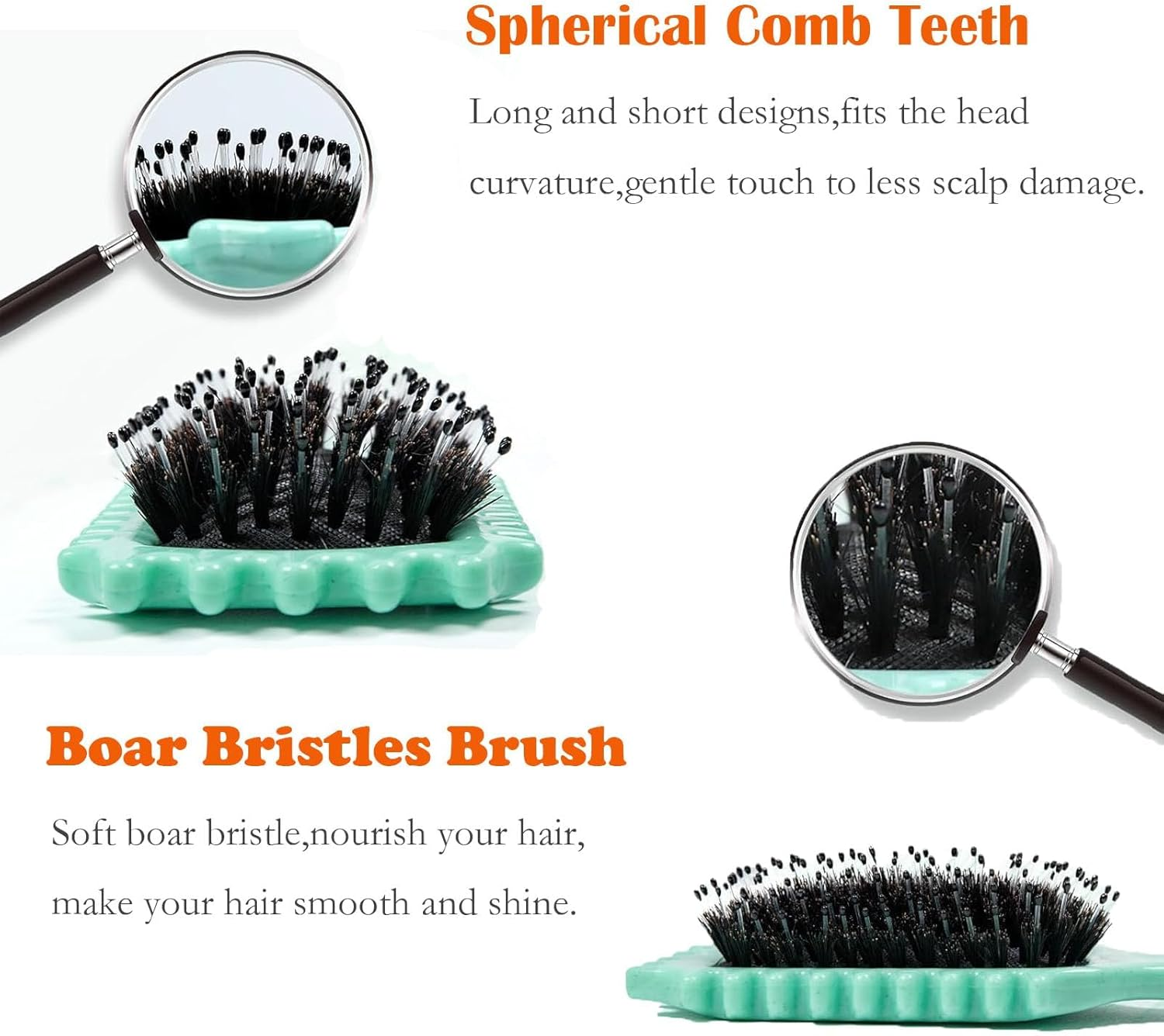 Curly Hair Brush, Curl Comb, Curl Define Styling Brush for Curly Hair, Curly Hair Brush, Curl Define Styling Brush, 2024 New Curly Hair Brush for Detangling for Combing Men and Women (Purple) - Beige_Style3 image number 7