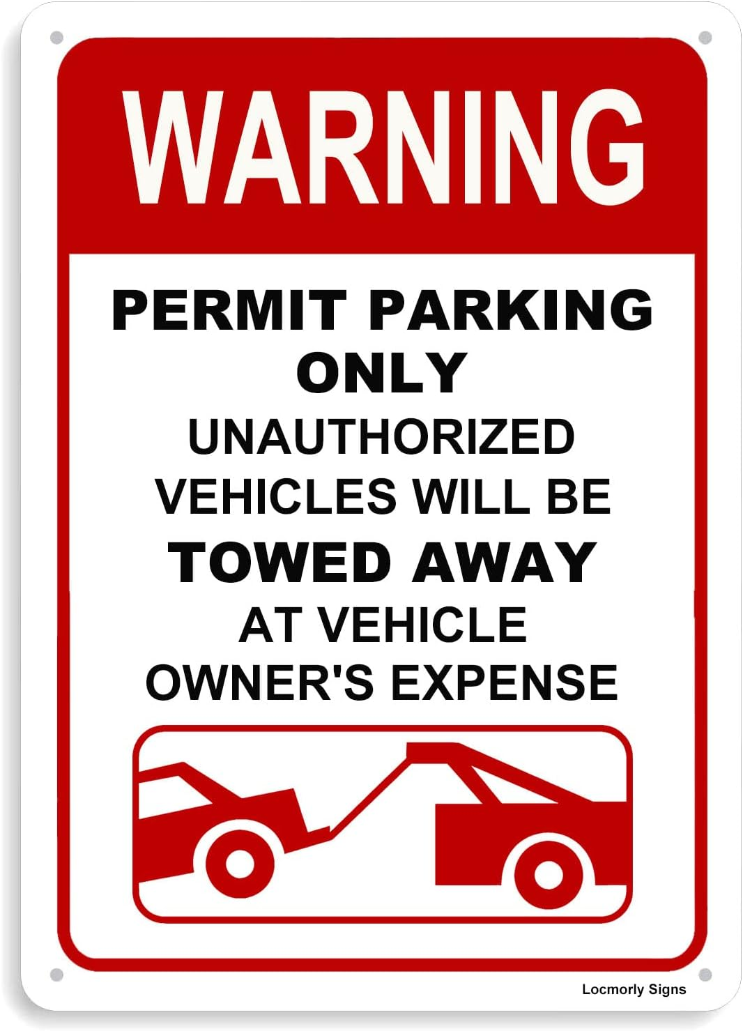 Aluminum Sign, No Parking Sign Do Not Block Driveway Sign, 8X12 Inch, Metal Sign for Outdoor Use