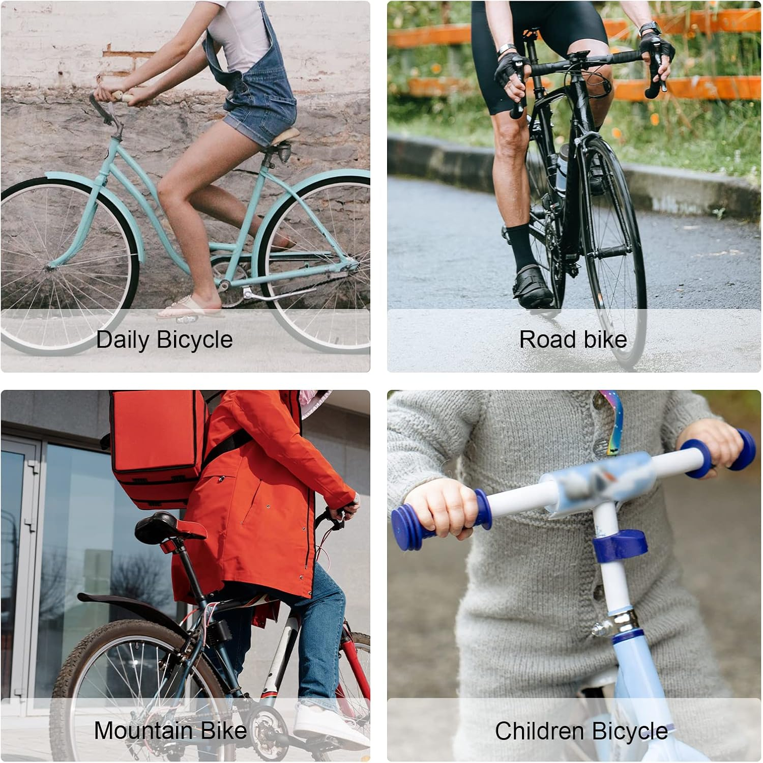 SAVITA 2Pcs Bicycle Bell, Innovative Aluminum Bicycle Ring Q Design Bike Ringer Loud Sound Bike Bell for Electric Bike Mountain Bike, Compatible with 0.875-0.898Inch Bike Handlebar image number 2