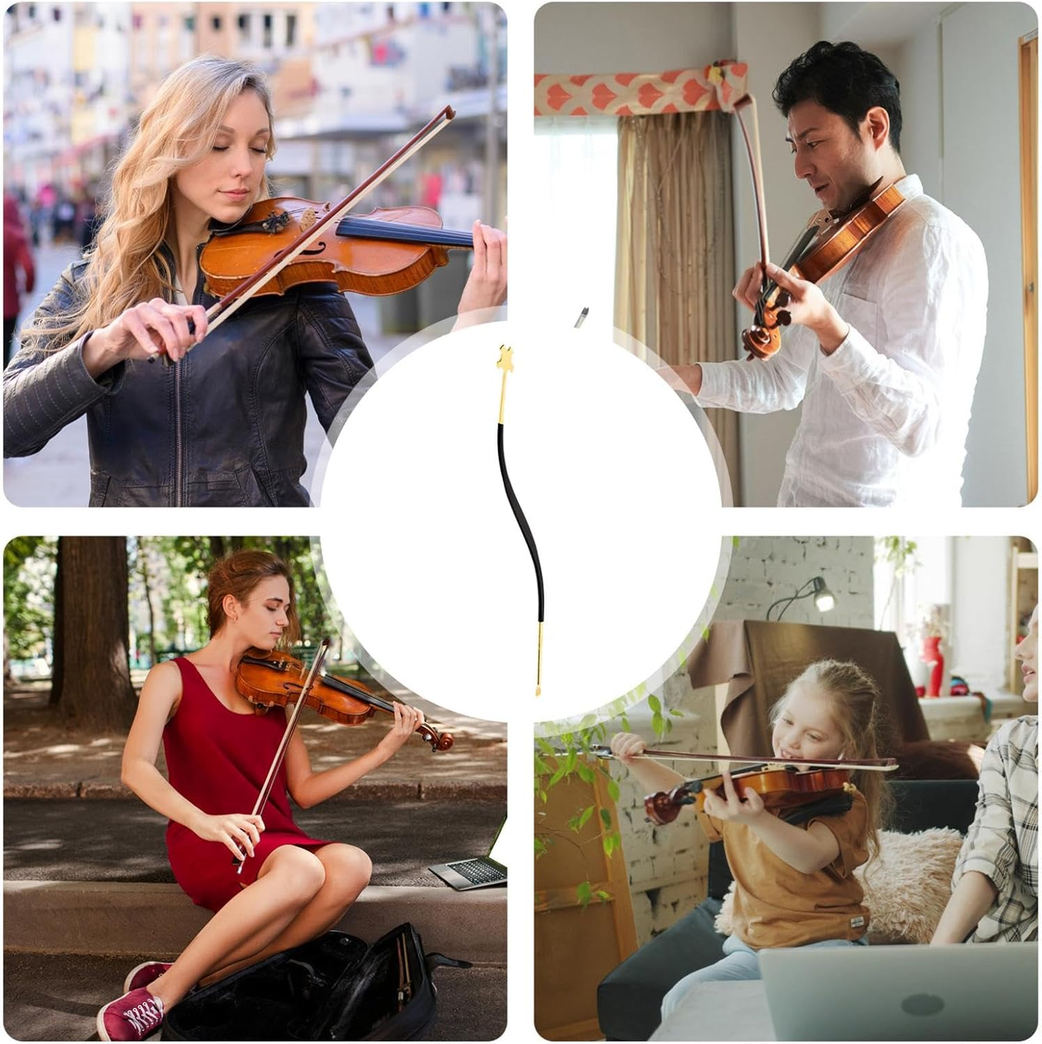 Violin Sound Post Tool | Installation Tool Sound Hook Professional,Easy Installation Luthier Violin Tool Tuner Installation Tool for Sound Post Violin Post Mounting Tool - Gold image number 5