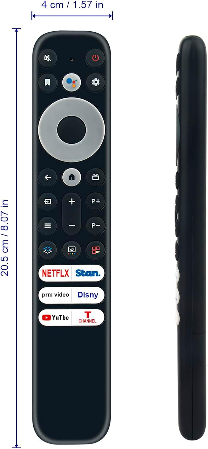 RC902V FAR1 Replacement Voice Remote Fit for TCL TV 75C835 65C835 55C835 75C635 65C635 55C635 50C635 43C635 85P735 75P735 65P735 55P735 50P735 43P735 75X925 65X925 98C735 85C735 75C735 65C735 55C735