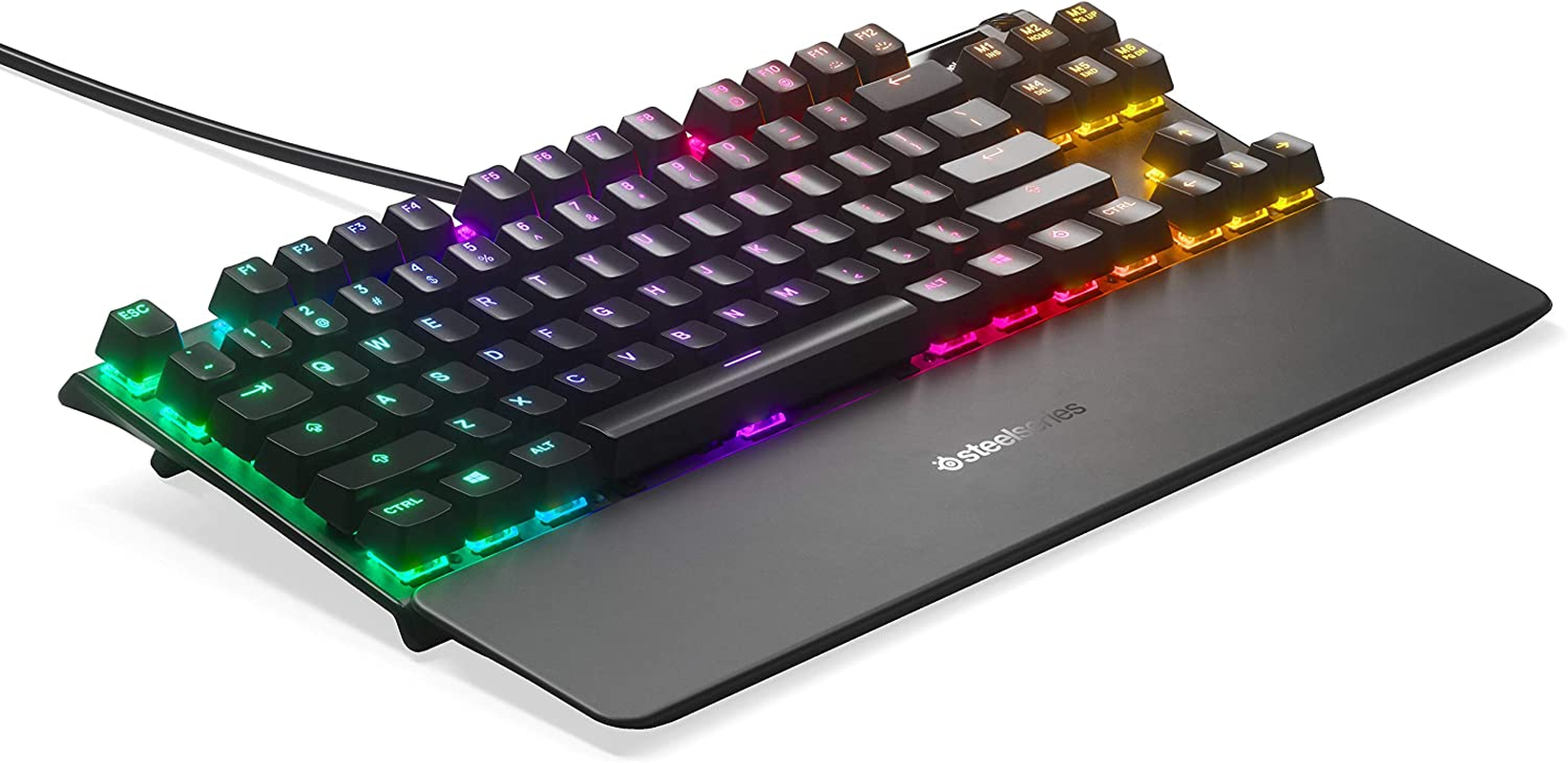 Steelseries Apex 7 TKL Compact Mechanical Gaming Keyboard &ndash; OLED Smart Display &ndash; USB Passthrough and Media Controls &ndash; Linear and Quiet &ndash; RGB Backlit (Red Switch) image number 2