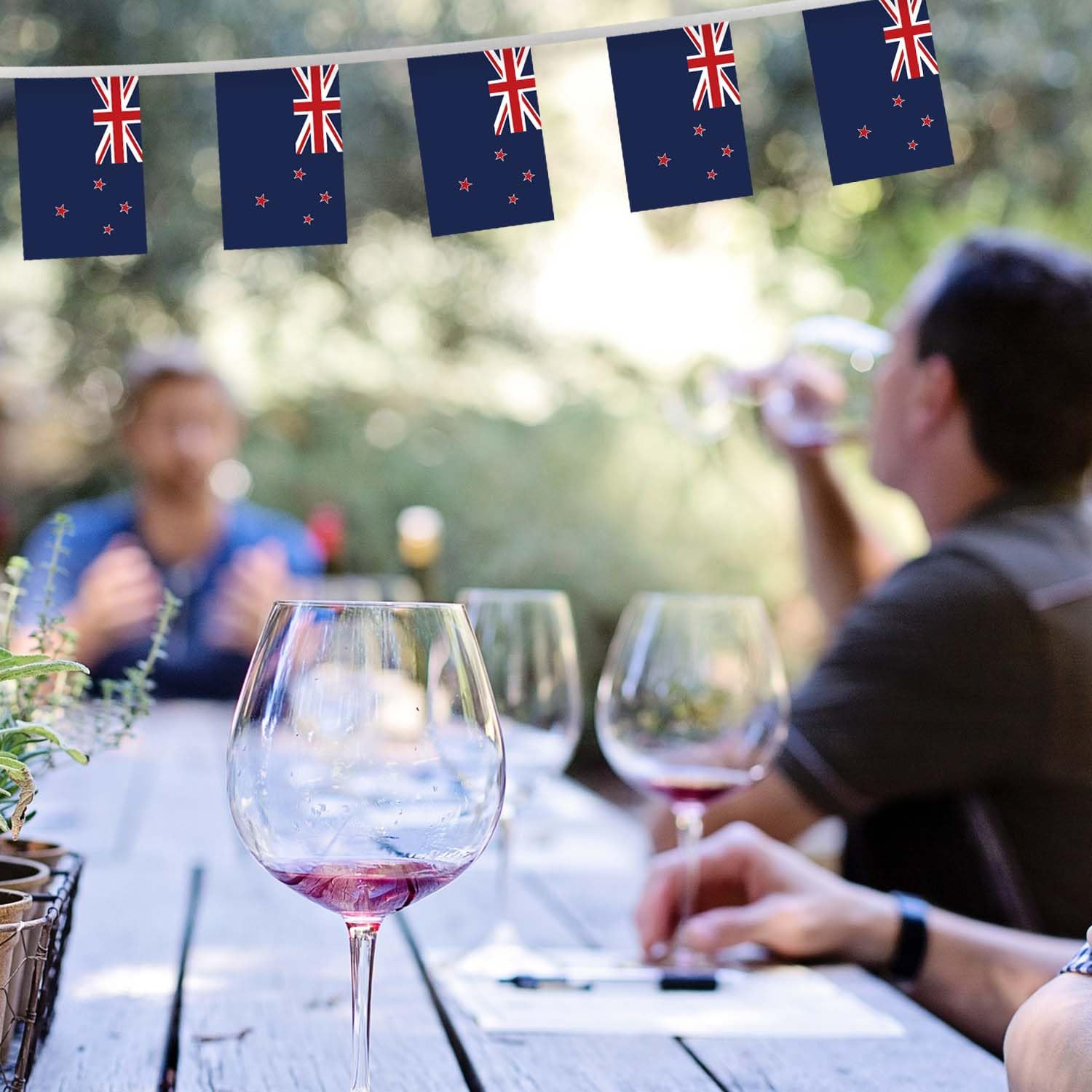 32FT Small New Zealand Pennant Flag Bunting,30 PCS Mini String Banner Strip New Zealanders National Decor Rectangle for Holiday Restaurant Home Party School image number 2