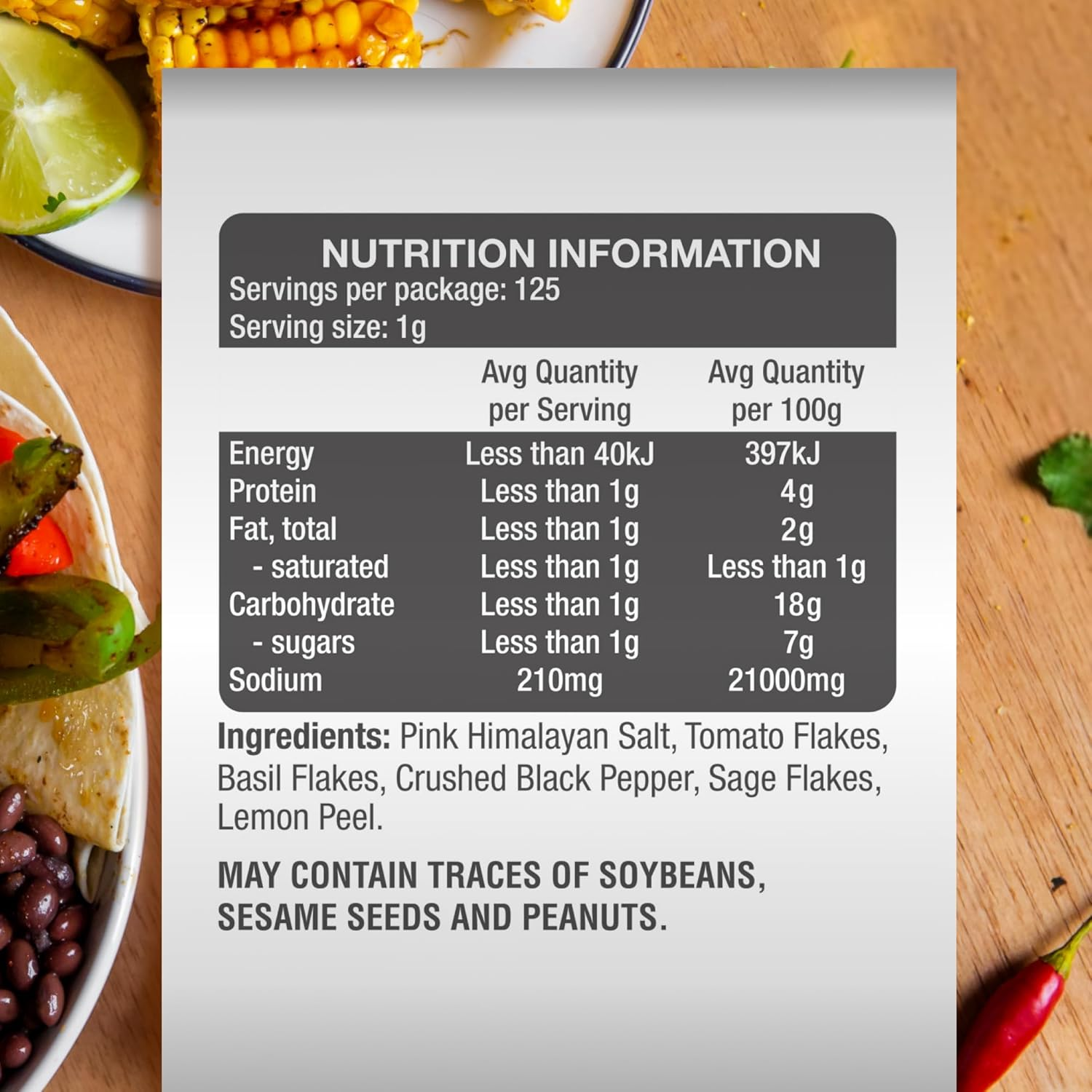 The Gourmet Collection Mediterranean Spice Blend, 125G &ndash; Gourmet Seasoning for Meats & Vegetables, Flavoured Spice Mix, Gluten Free, No Artificial Flavours or Colours, Cooking Spices image number 3