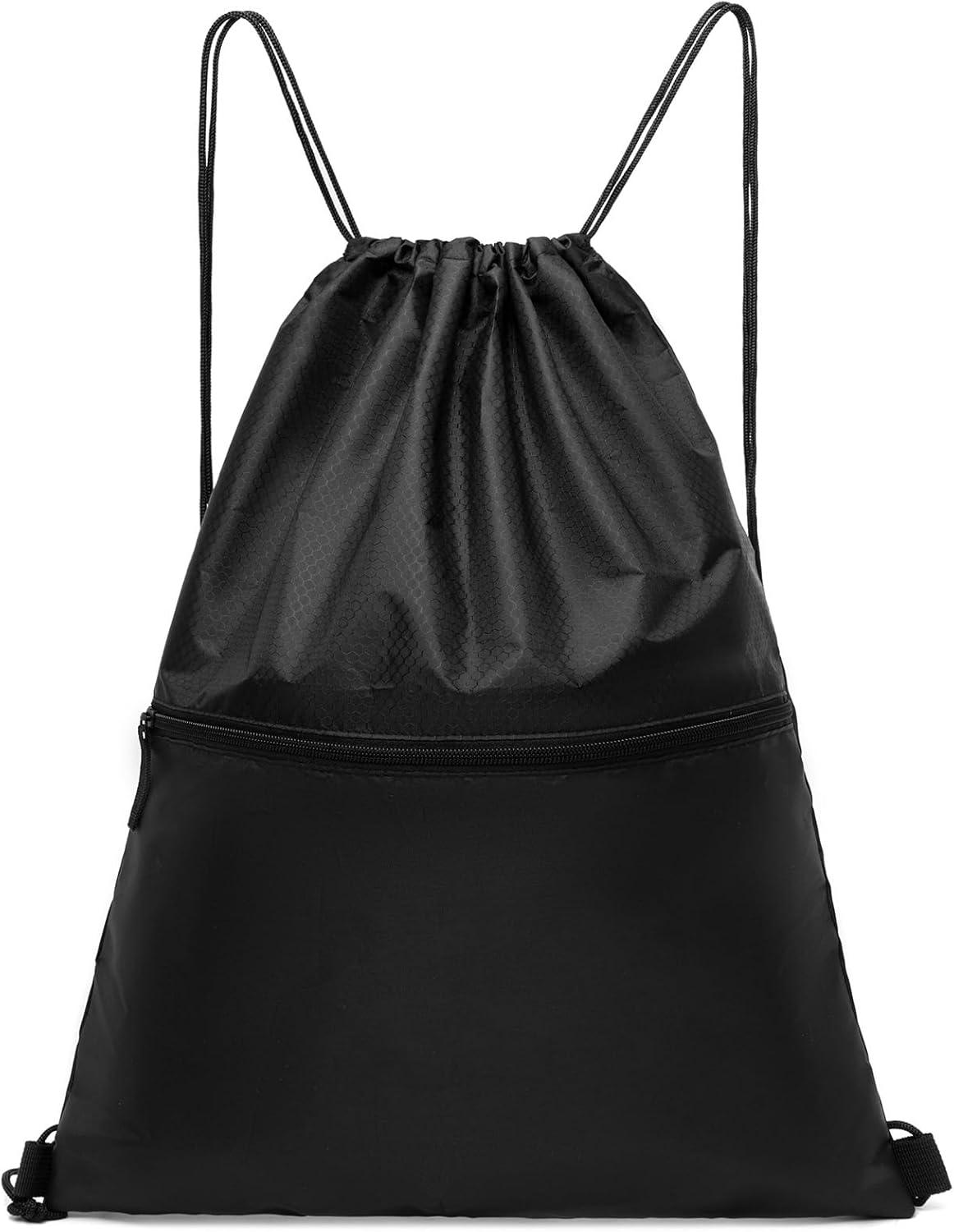 Drawstring Backpack String Bag: Water Resistant Gym Drawstring Bag for Men Sports Sackpack with Side Pocket