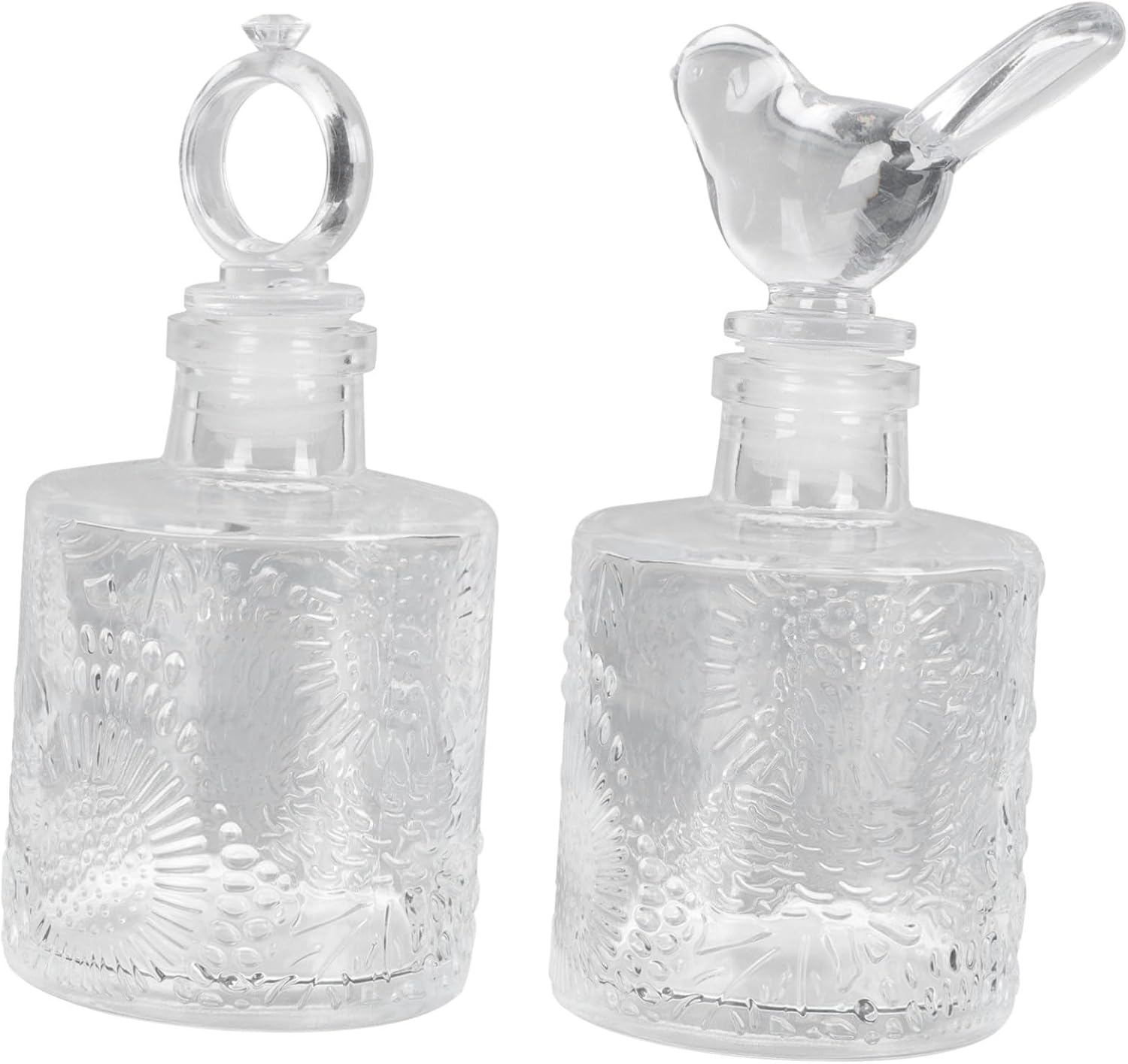 2Pcs Retro Crystal Perfume Atomizer Perfume Bottle for Aroma Diffuser Decorative Bottle Wide Mouth image number 1