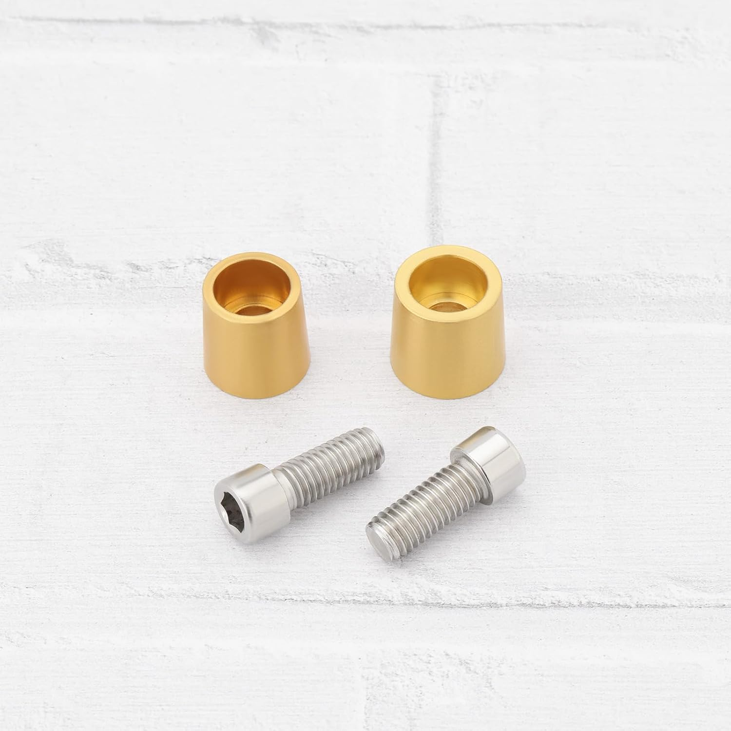 Emsea 1 Pair M8 Brass Battery Pole Adapter M8 Battery Terminal Connector Brass Positive or Negative Battery Cable Clamps for Lithium Car Batteries image number 2