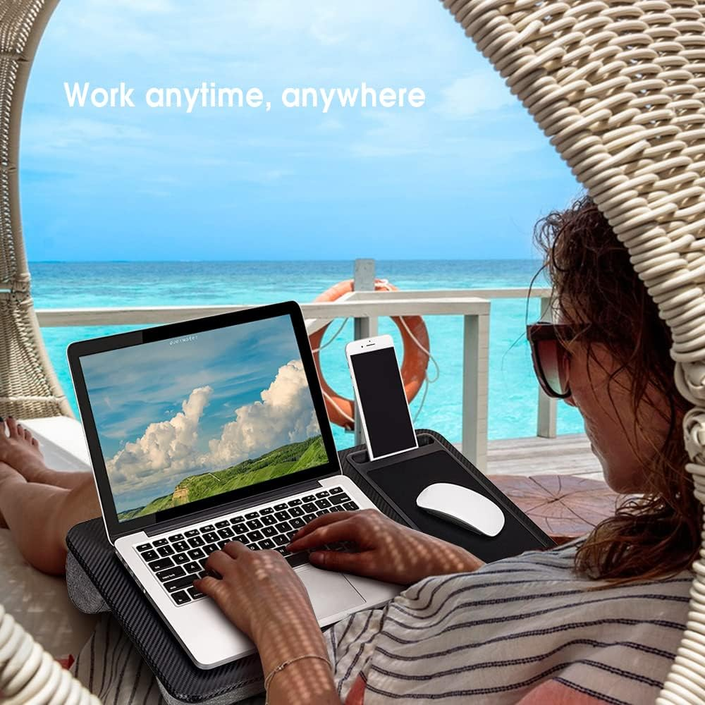 Clevinger Home Office Lapdesks, Multi-Purpose Extra Large Lap Laptop Desk with Mouse Pad and Phone Holder for Notebook/Macbook/Tablet, Sofa Bed Working Writing Drawing Fit up to 17.3-Inch Laptops image number 3