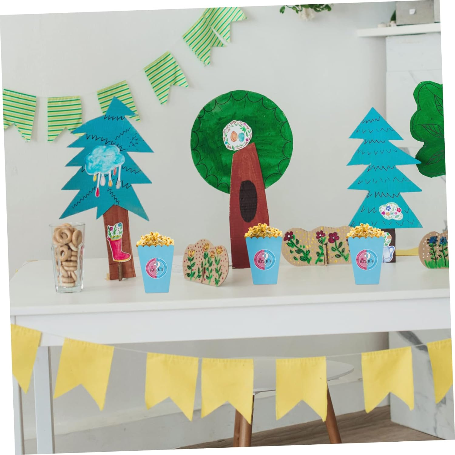 CAXUSD 18Pcs Popcorn Boxes Gender Reveal Party Favors for Popcorn Holder for Birthday Party Decorations