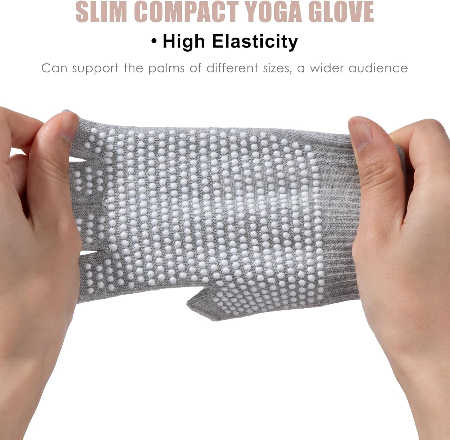 Yoga Gloves Non-Slip Breathable for Pilates and Gym - Comfortable Sweat Absorption for Women with White Silicone Dots Fingerless - Gift - Pink image number 3