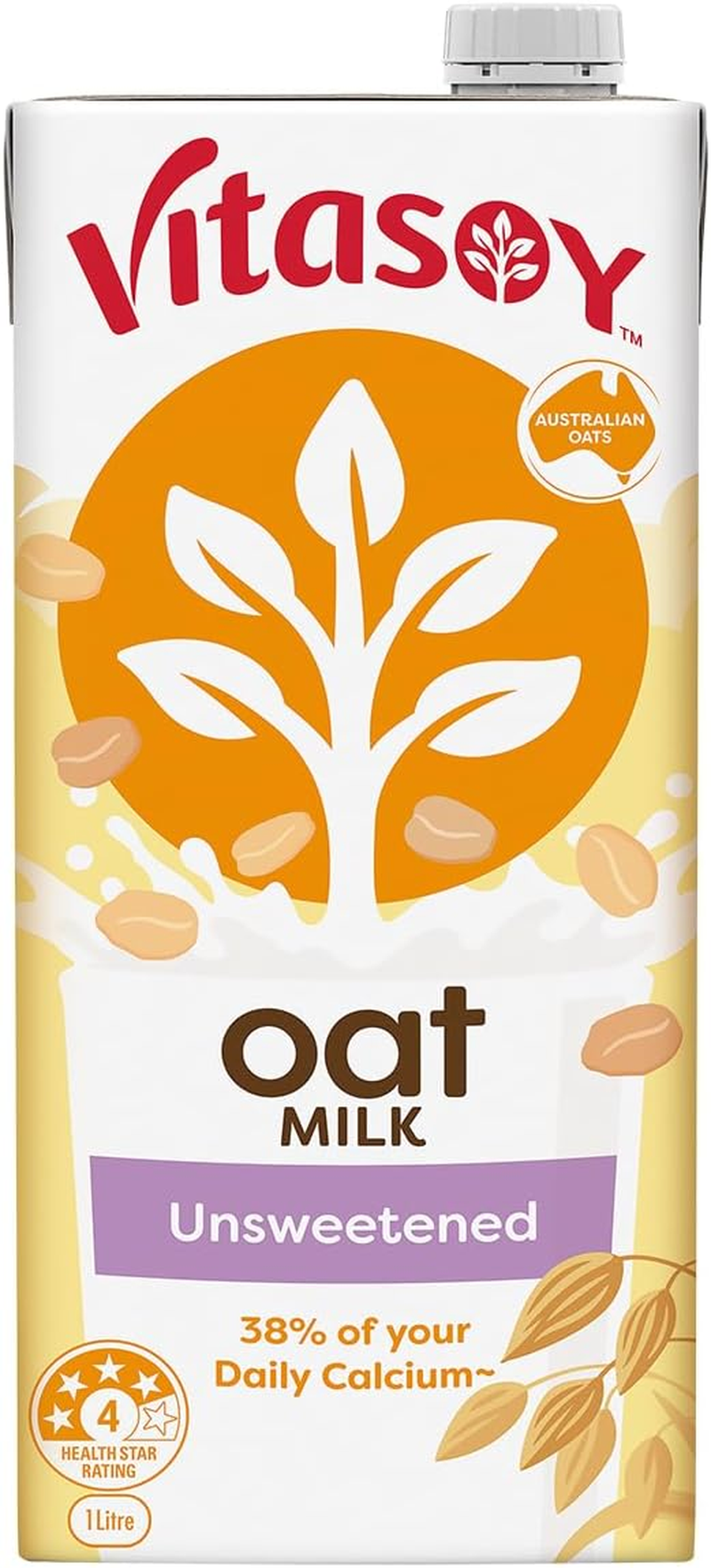Vitasoy Unsweetened Long Life Oat Milk 1L image number 1