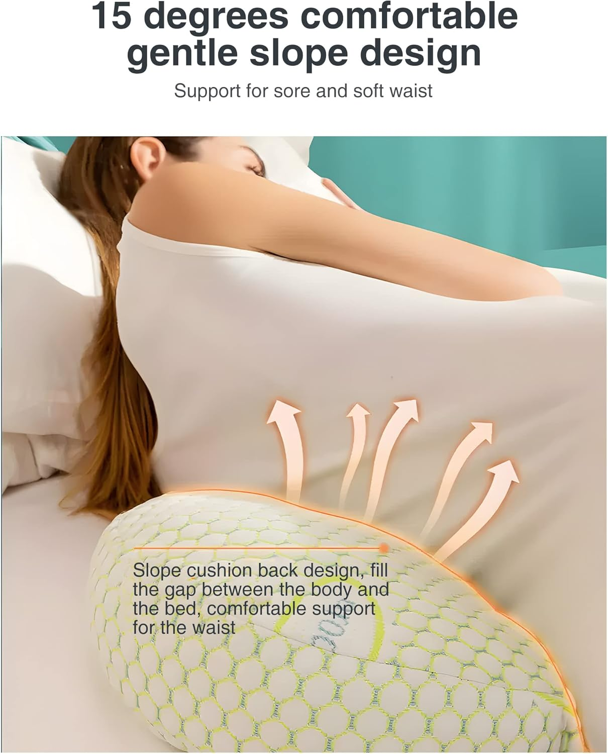 Busarilar Pregnancy Pillows for Sleeping, Maternity, Pregnancy Body Pillow Support for Back, Legs, Belly, HIPS of Pregnant Women, Detachable and Adjustable with Pillow Cover (Green, Small) image number 1