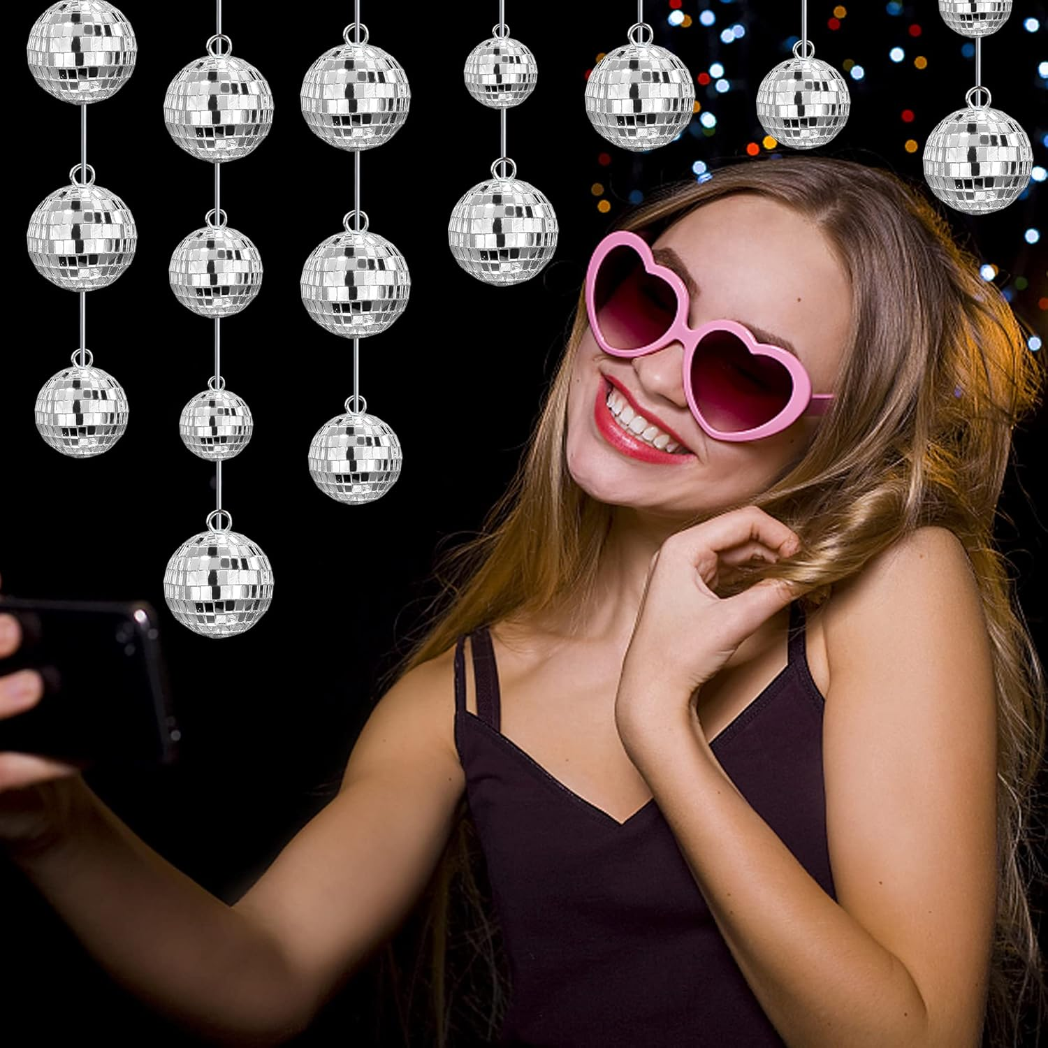 40 PCS 0.78 Inch 1 Inch 1.2 Inch Disco Ball Cake Decoration Ornaments Reflective Mirror Ball Cake Decoration Silver Mini Disco Ball Decoration for Table Decorations 70S Theme Disco Party Supplies image number 5