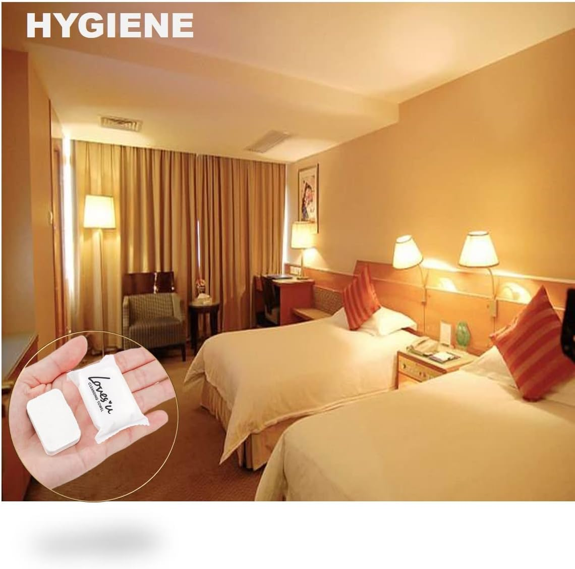 Compressed Washcloths Towels, Premium Disposable Wash Cloths for Travel Camping image number 3