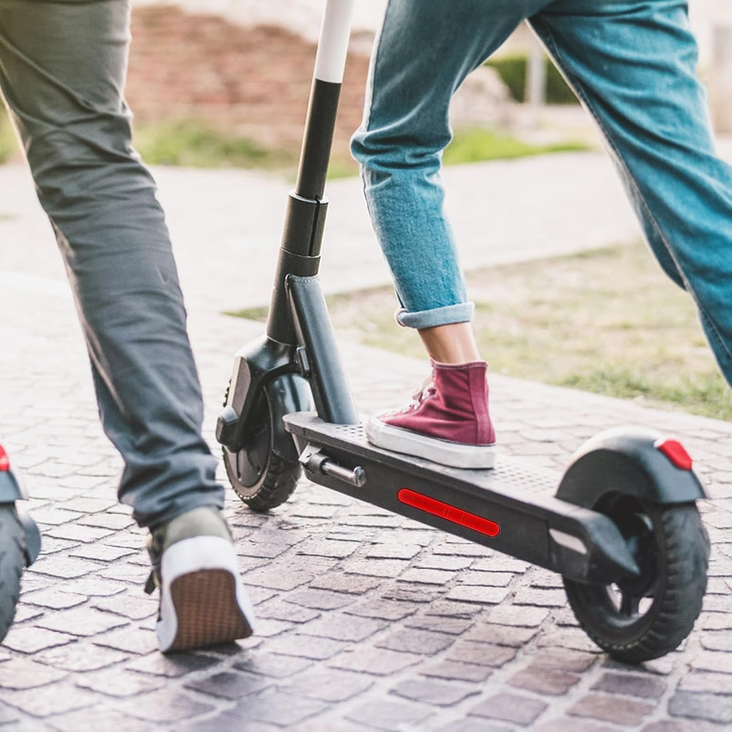 Car Reflective Sticker, 2 Pieces Mini Reflector, 14.5 X 2.5 Cm Motorcycle Reflector Sticker, Self-Adhesive Side for Motorcycle License Plates, Bikes, Trailers, Trucks, Gate Posts (Red) image number 2