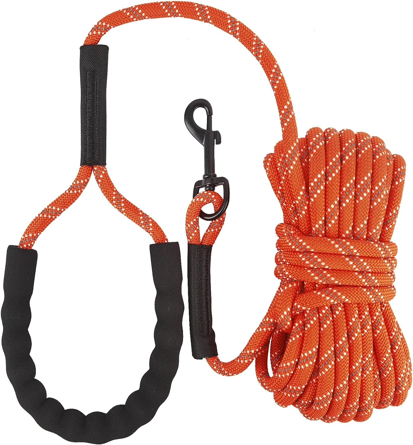 Dog Training Leash 5M 10M 15FT 30FT Reflective Extra Long Dog Lead Leash outside Puppy Camping Safety Back-Yard Rope Dog Lead for Small Medium Large Orange Dog Leash 15FT(5M) image number 1