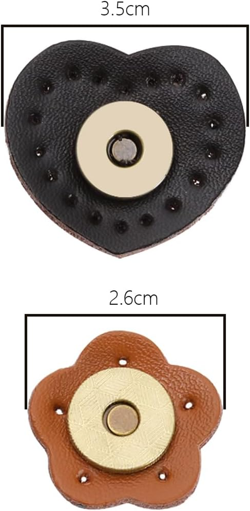 SING F LTD 8Pcs Leather Magnetic Snaps Purse Magnetic Buckle Magnetic Handbag Clasp PU Leather Wallets Snaps Accessories for DIY Making image number 1