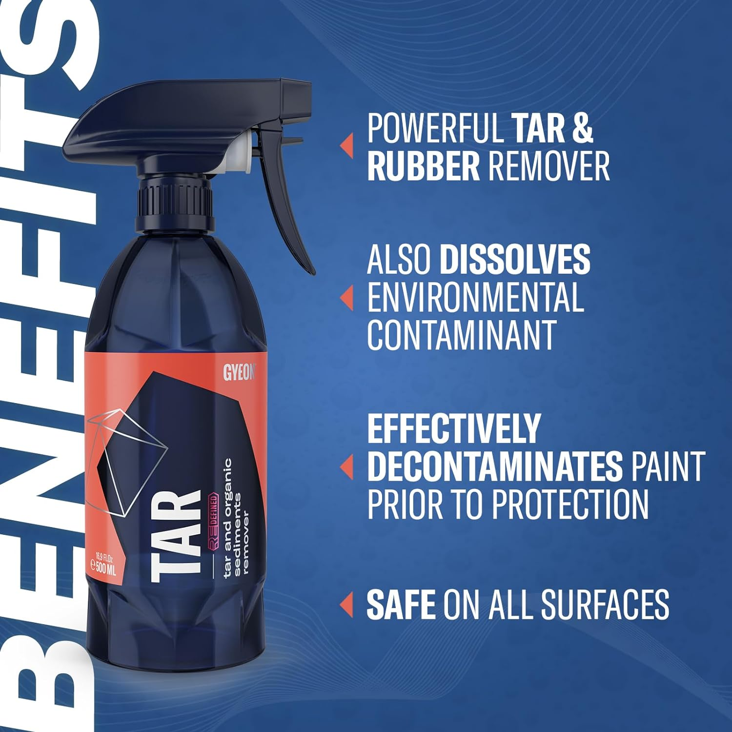 Gyeon Tar Redefined 4000 Ml - Tar Remover for Cars - Also Safely Removes Adhesive, Pine, Sap, and Automotive Rubber - Tar Remover for Car Detailing and Prep