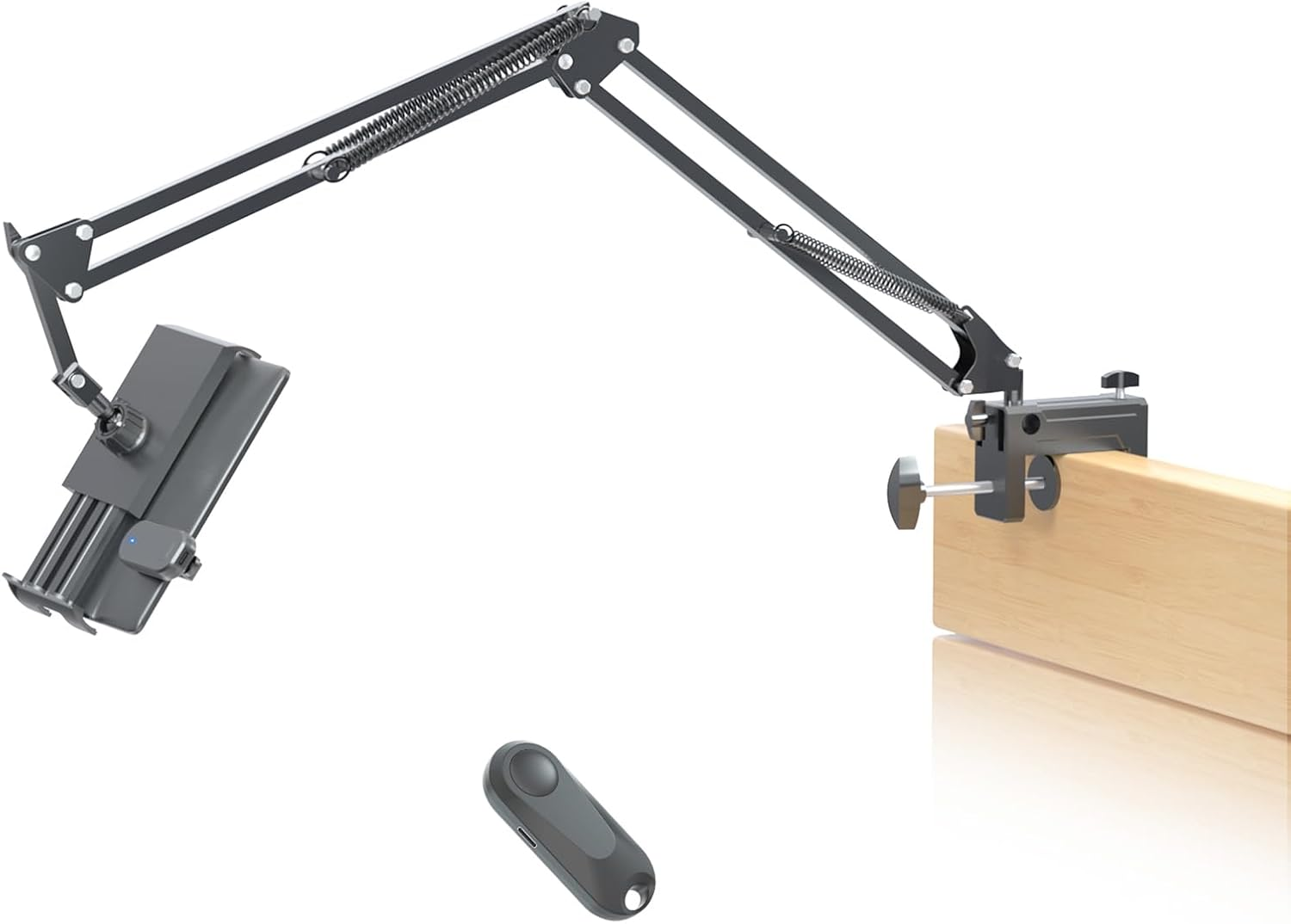 Tablet Holder for Kindle Reading in Bed with Remote Page Turner, Easy Adjust Hands Free Lazy Arm Mount for Kindle Accessories, Gifts for Readers image number 3