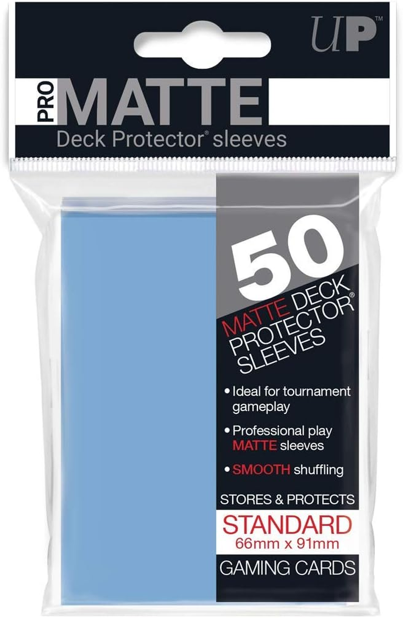 Ultra Pro: UP84188 Pro-Matte 50Ct Standard Deck Protector Sleeves: Light Blue