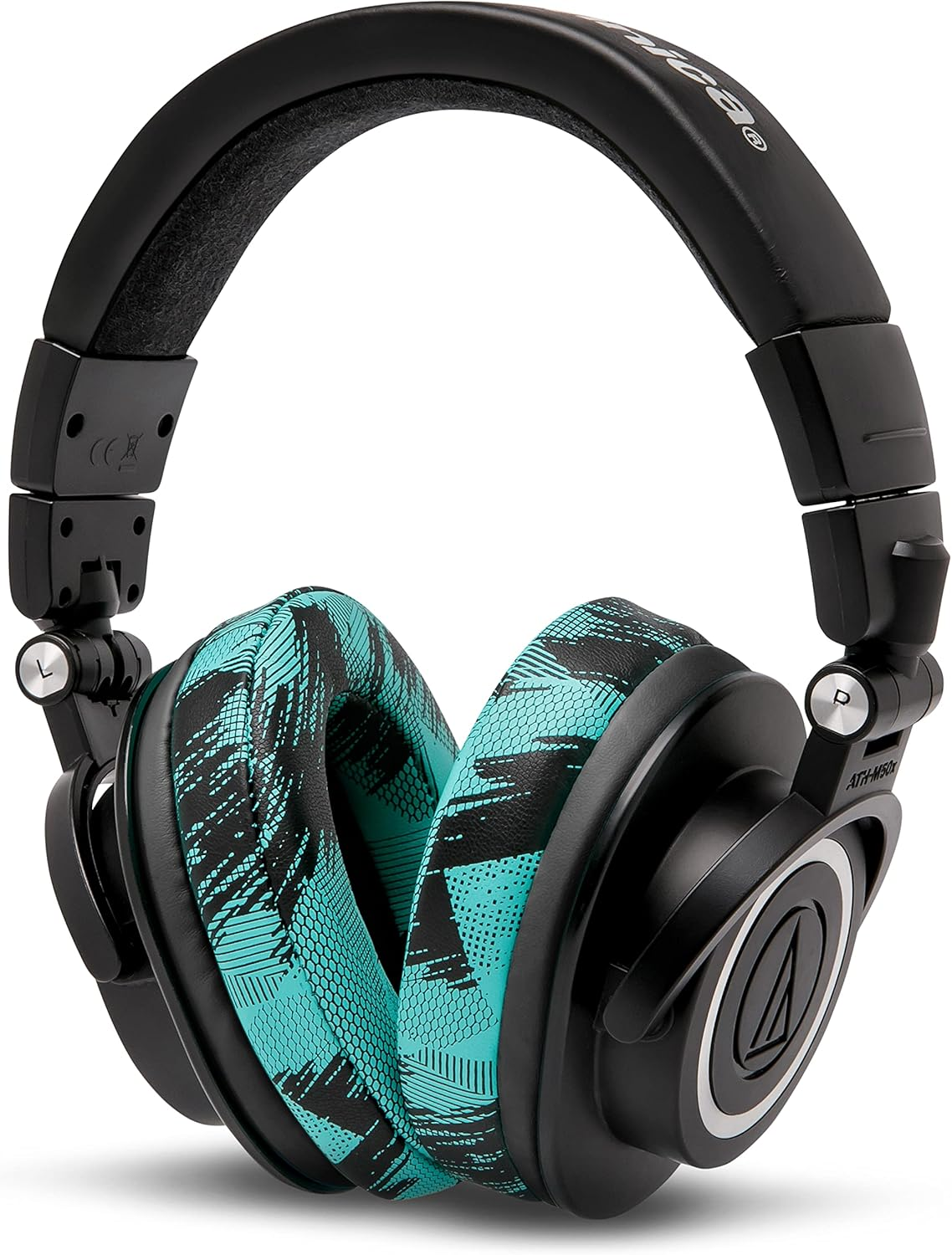 WC Padz - the Ultimate Upgraded Earpads by Wicked Cushions - Compatible with Audio Technica, Hyperx, Steelseries Arctis & More - Extra Thick - Bigger Opening - Softer Memory Foam | Speedracer Cyan image number 2